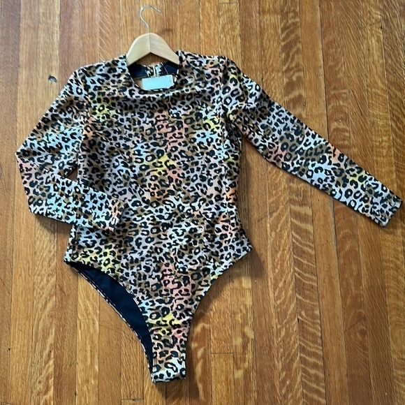 CYNTHIA Rowley swim, animal print long sleeve swimsuit; NWT - Picture 7 of 10